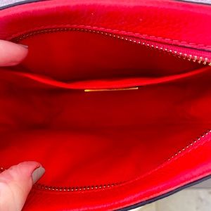 Tory Burch Tomato Red Leather Crossbody Bag
